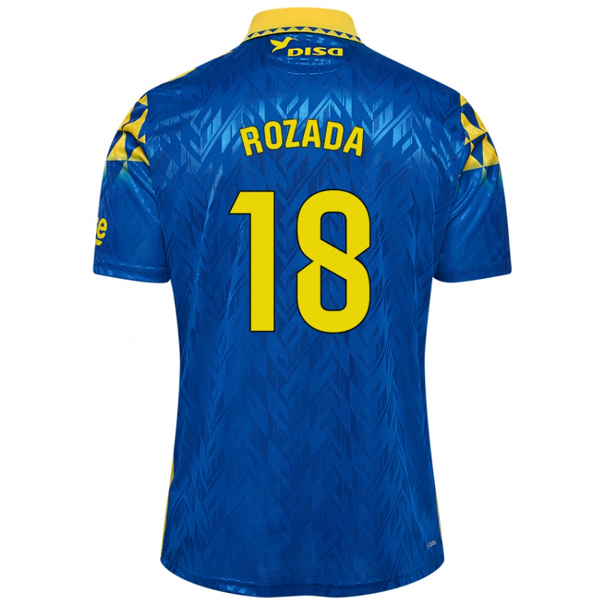 Niño Camiseta Viti Rozada #18 Azul Amarillo 2ª Equipación 2024/25 La Camisa Argentina