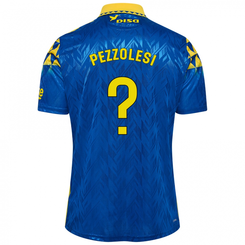 Niño Camiseta Valentín Pezzolesi #0 Azul Amarillo 2ª Equipación 2024/25 La Camisa Argentina