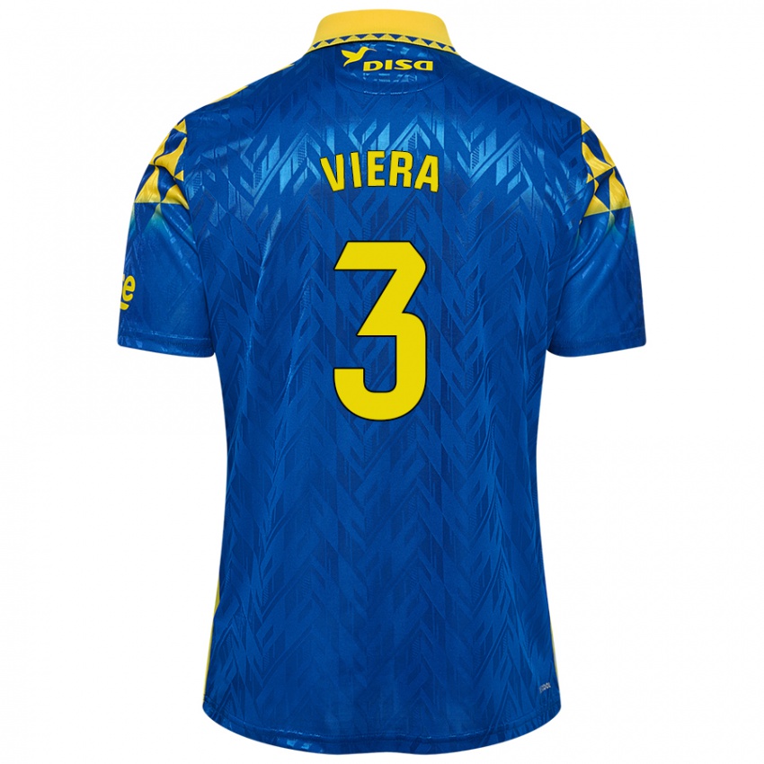 Niño Camiseta Óliver Viera #3 Azul Amarillo 2ª Equipación 2024/25 La Camisa Argentina