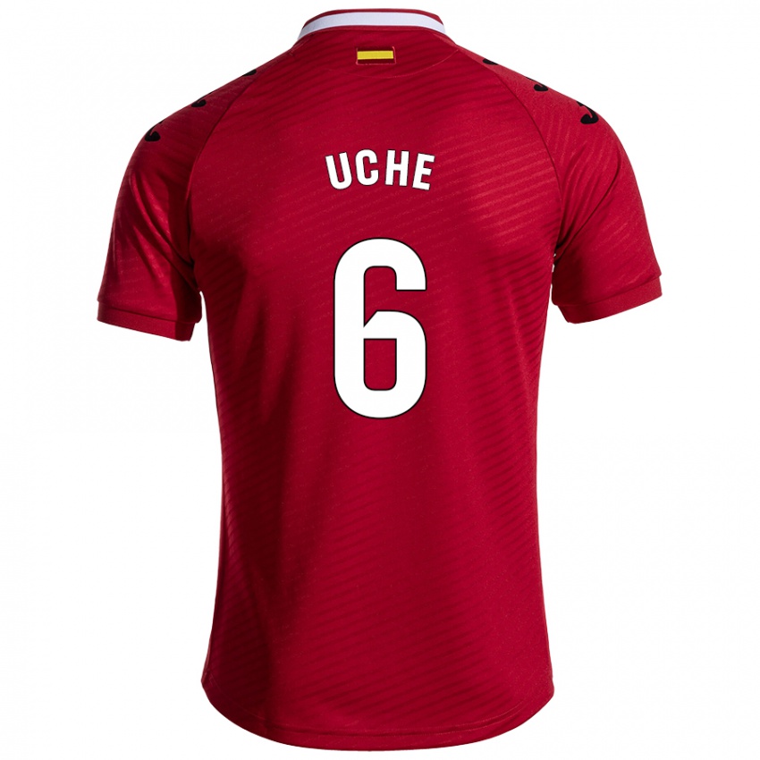 Niño Camiseta Chrisantus Uche #6 Rojo Oscuro 2ª Equipación 2024/25 La Camisa Argentina