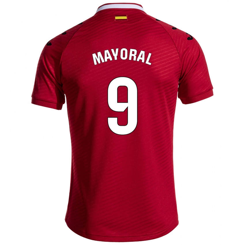 Niño Camiseta Borja Mayoral #9 Rojo Oscuro 2ª Equipación 2024/25 La Camisa Argentina