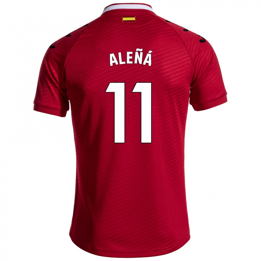 Niño Camiseta Carles Aleñá #11 Rojo Oscuro 2ª Equipación 2024/25 La Camisa Argentina