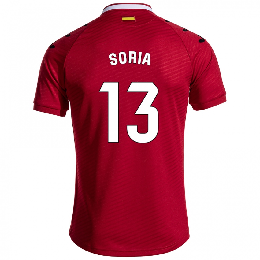 Niño Camiseta David Soria #13 Rojo Oscuro 2ª Equipación 2024/25 La Camisa Argentina