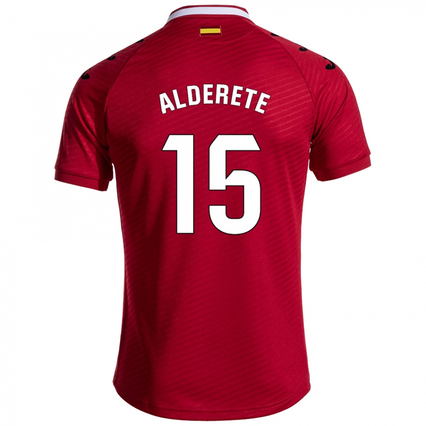 Niño Camiseta Omar Alderete #15 Rojo Oscuro 2ª Equipación 2024/25 La Camisa Argentina