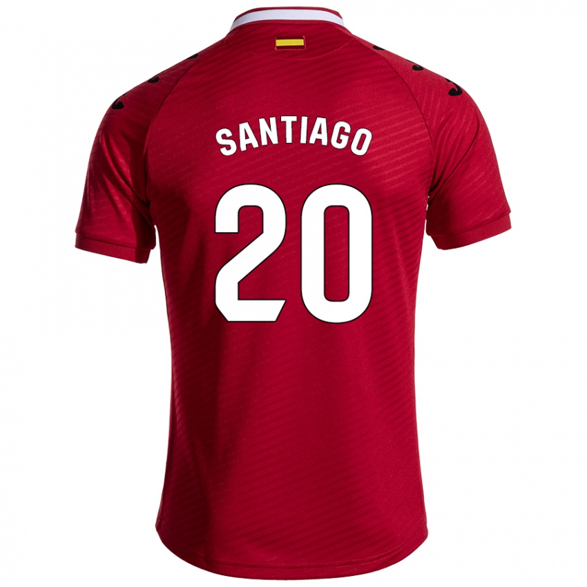 Niño Camiseta Yellu Santiago #20 Rojo Oscuro 2ª Equipación 2024/25 La Camisa Argentina