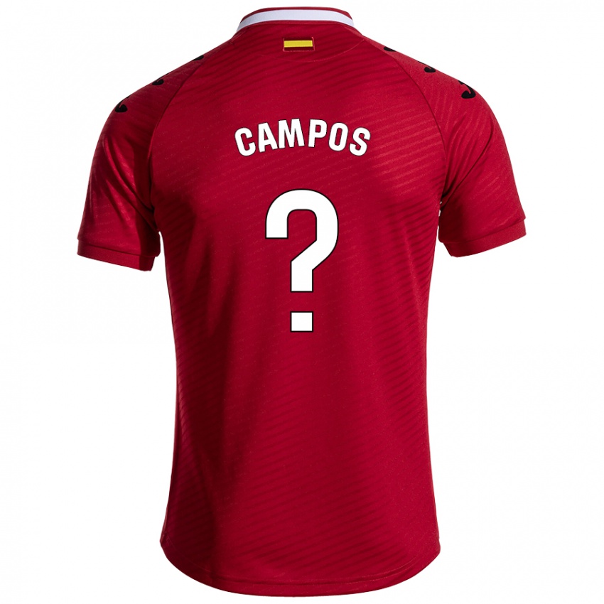 Niño Camiseta Álex Campos #0 Rojo Oscuro 2ª Equipación 2024/25 La Camisa Argentina