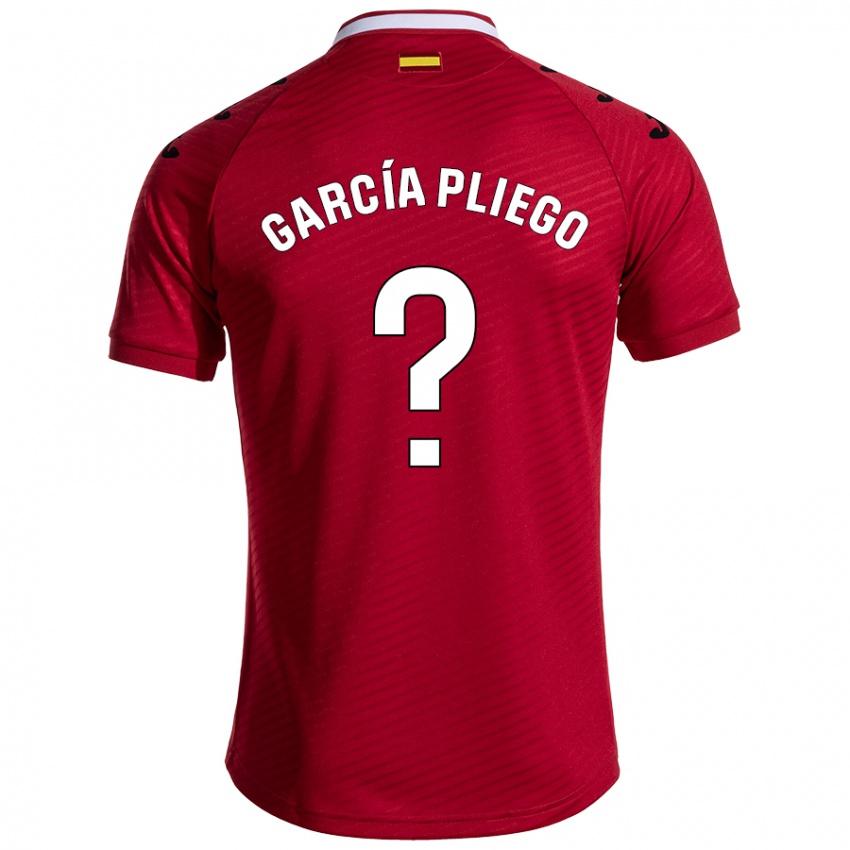 Niño Camiseta Hugo García Pliego #0 Rojo Oscuro 2ª Equipación 2024/25 La Camisa Argentina