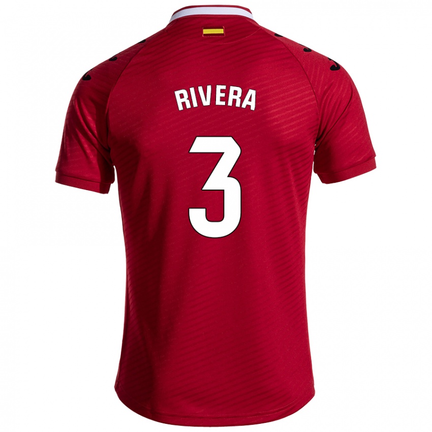 Niño Camiseta Gorka Rivera #3 Rojo Oscuro 2ª Equipación 2024/25 La Camisa Argentina