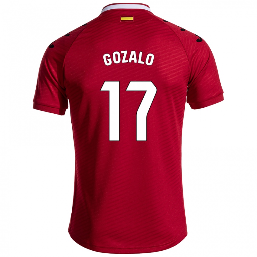 Niño Camiseta Marcos Gozalo #17 Rojo Oscuro 2ª Equipación 2024/25 La Camisa Argentina