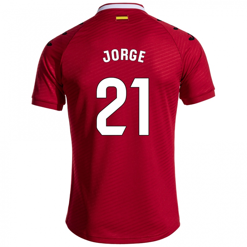 Niño Camiseta Jeremy Jorge #21 Rojo Oscuro 2ª Equipación 2024/25 La Camisa Argentina