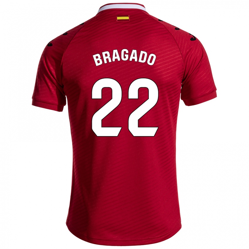 Niño Camiseta Alonso Bragado #22 Rojo Oscuro 2ª Equipación 2024/25 La Camisa Argentina