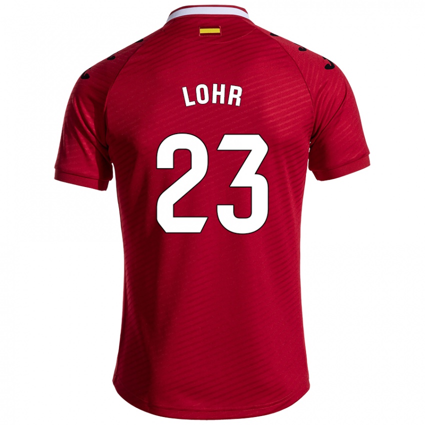 Niño Camiseta Luca Lohr #23 Rojo Oscuro 2ª Equipación 2024/25 La Camisa Argentina