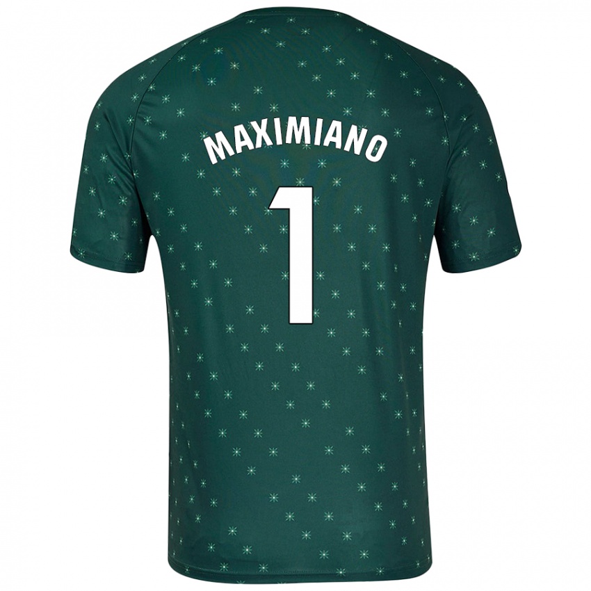 Niño Camiseta Luís Maximiano #1 Verde Oscuro 2ª Equipación 2024/25 La Camisa Argentina