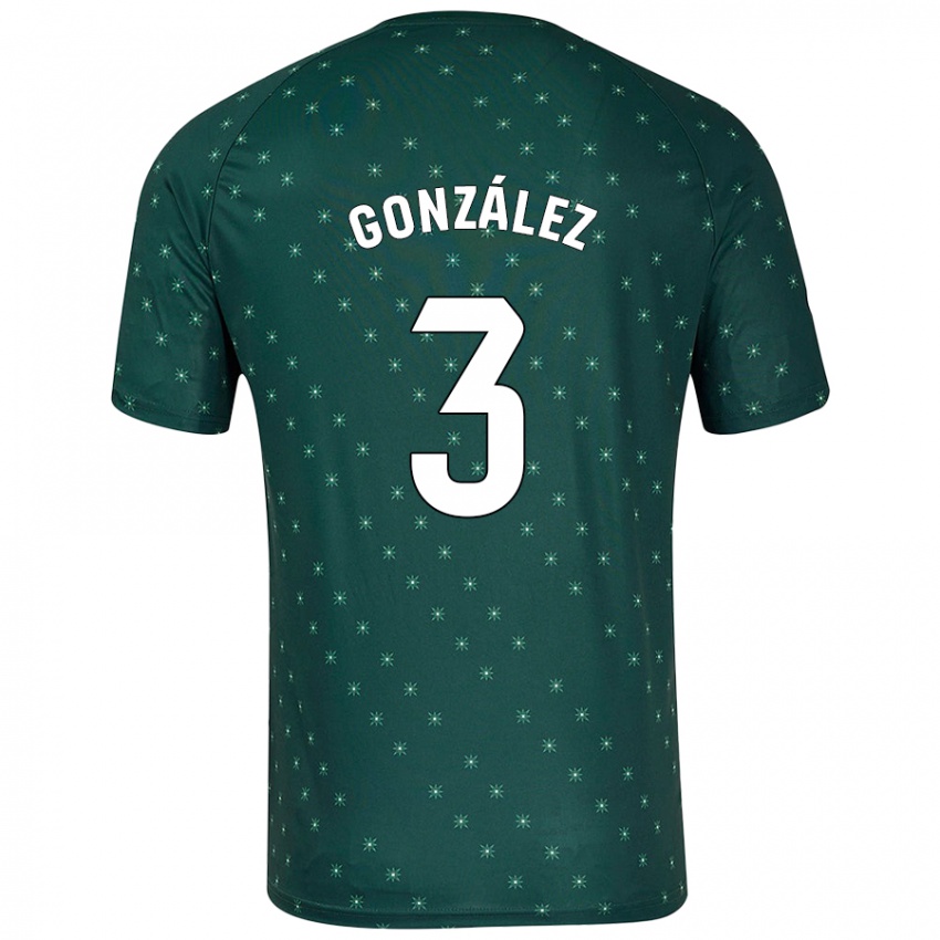 Niño Camiseta Edgar González #3 Verde Oscuro 2ª Equipación 2024/25 La Camisa Argentina