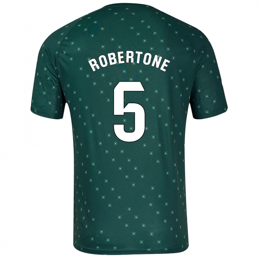 Niño Camiseta Lucas Robertone #5 Verde Oscuro 2ª Equipación 2024/25 La Camisa Argentina