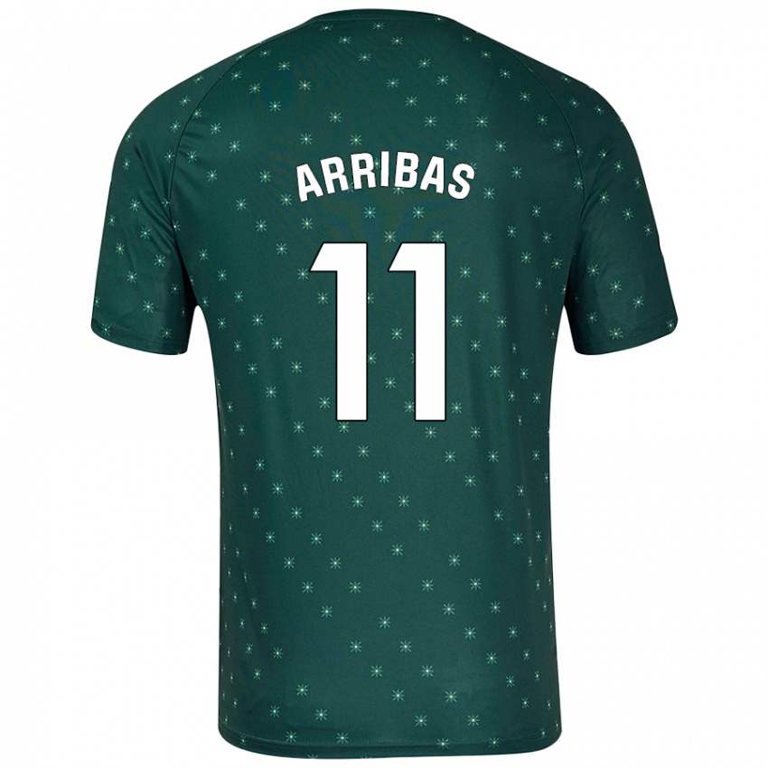 Niño Camiseta Sergio Arribas #11 Verde Oscuro 2ª Equipación 2024/25 La Camisa Argentina