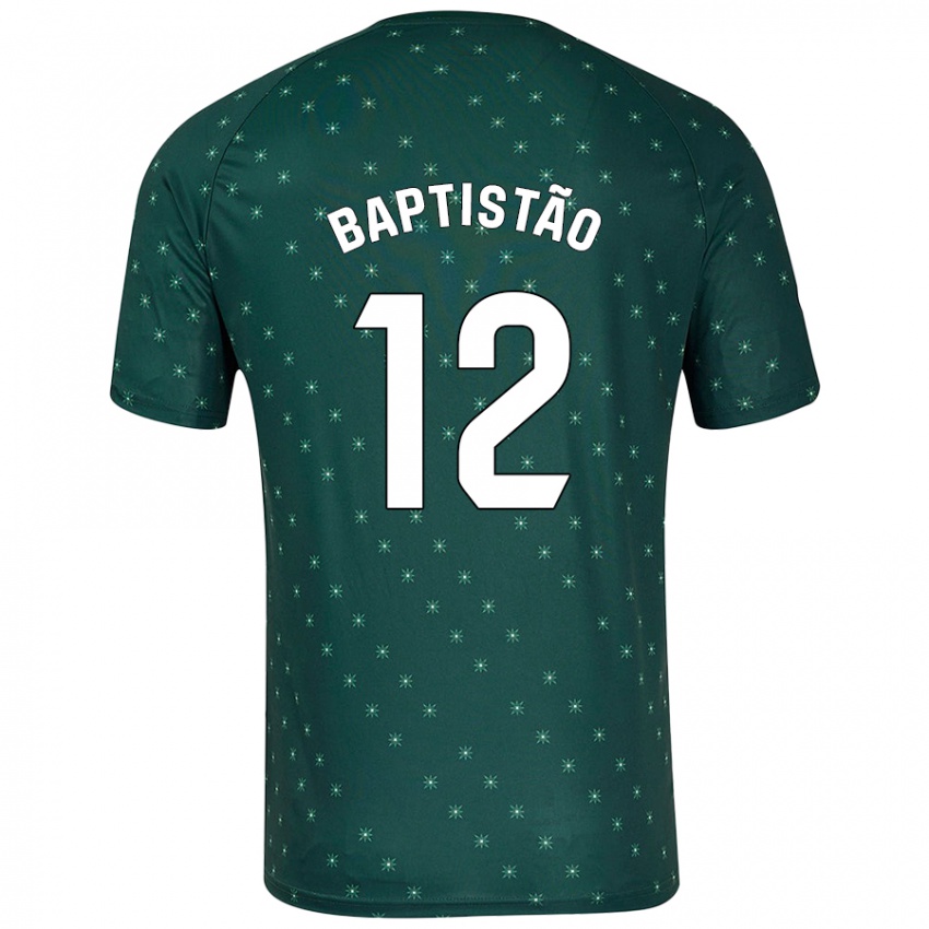 Niño Camiseta Léo Baptistão #12 Verde Oscuro 2ª Equipación 2024/25 La Camisa Argentina