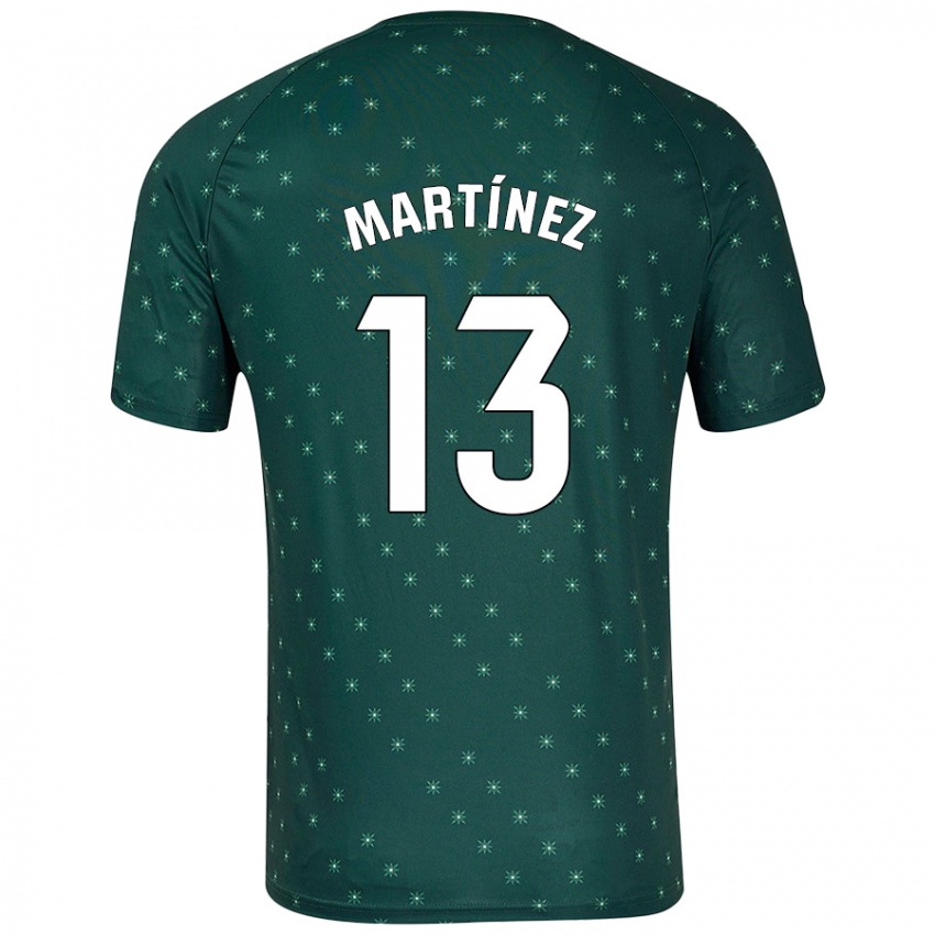 Niño Camiseta Fernando Martínez #13 Verde Oscuro 2ª Equipación 2024/25 La Camisa Argentina