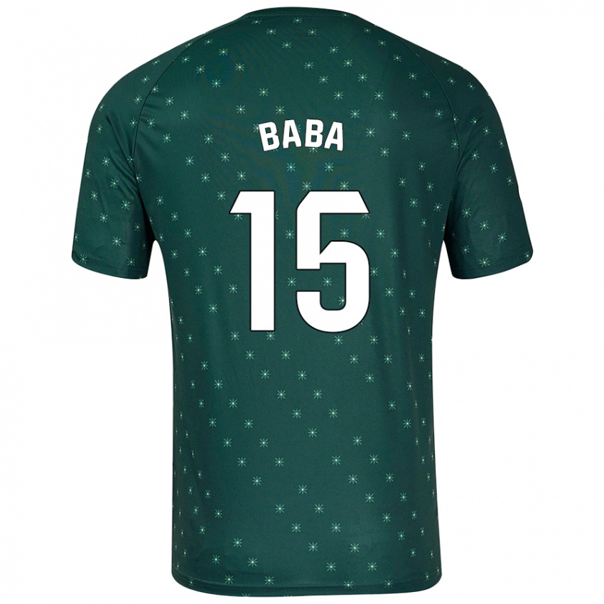 Niño Camiseta Iddrisu Baba #15 Verde Oscuro 2ª Equipación 2024/25 La Camisa Argentina