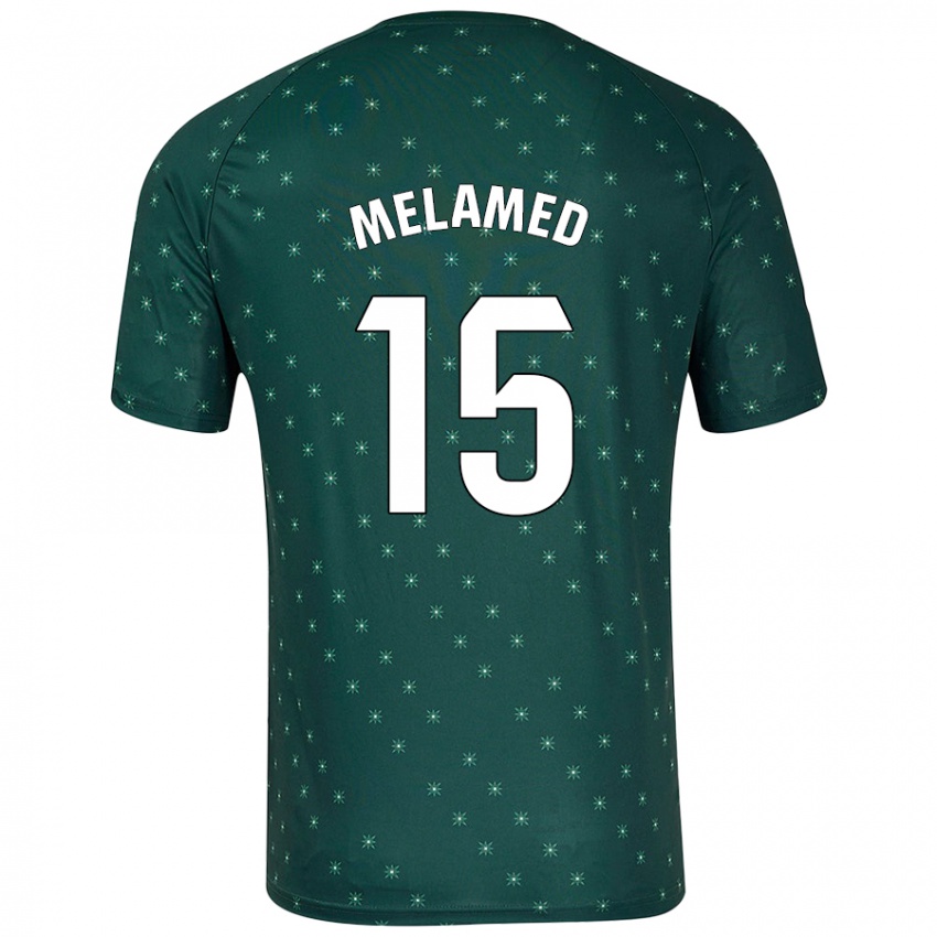 Niño Camiseta Nico Melamed #15 Verde Oscuro 2ª Equipación 2024/25 La Camisa Argentina