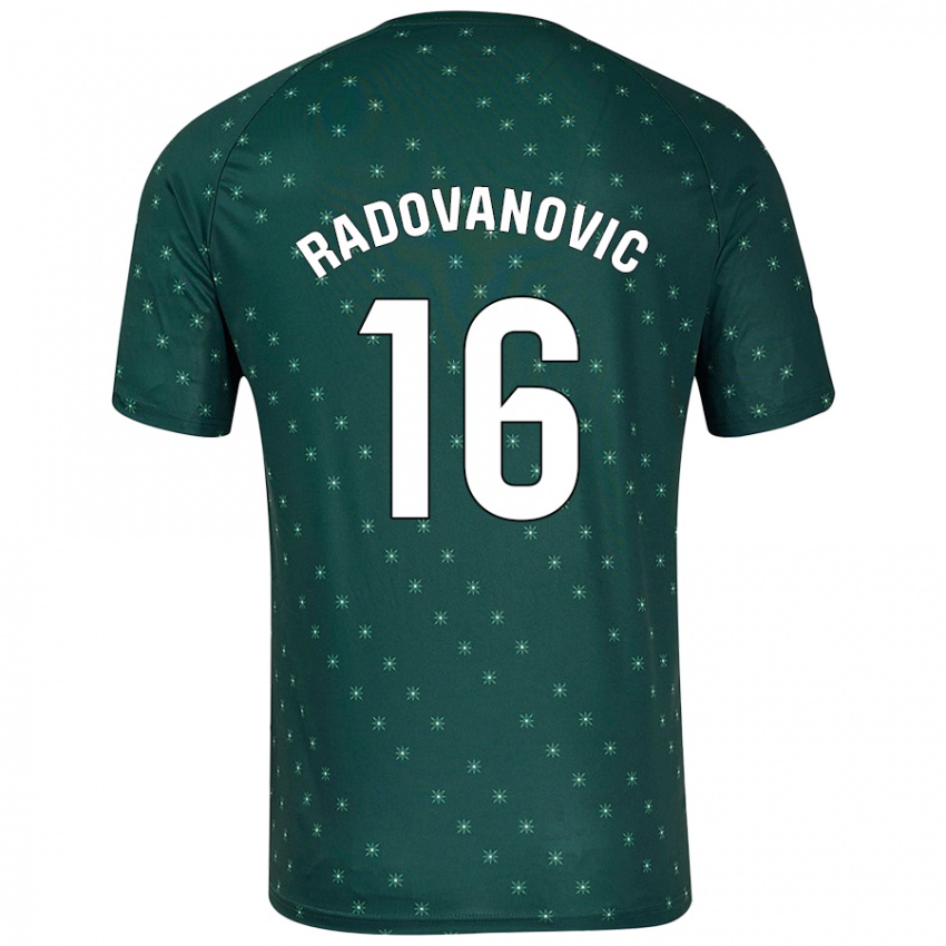 Niño Camiseta Aleksandar Radovanovic #16 Verde Oscuro 2ª Equipación 2024/25 La Camisa Argentina