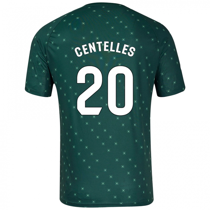 Niño Camiseta Álex Centelles #20 Verde Oscuro 2ª Equipación 2024/25 La Camisa Argentina