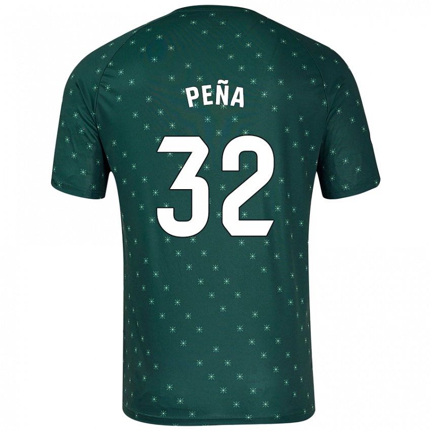 Niño Camiseta Marcos Peña #32 Verde Oscuro 2ª Equipación 2024/25 La Camisa Argentina