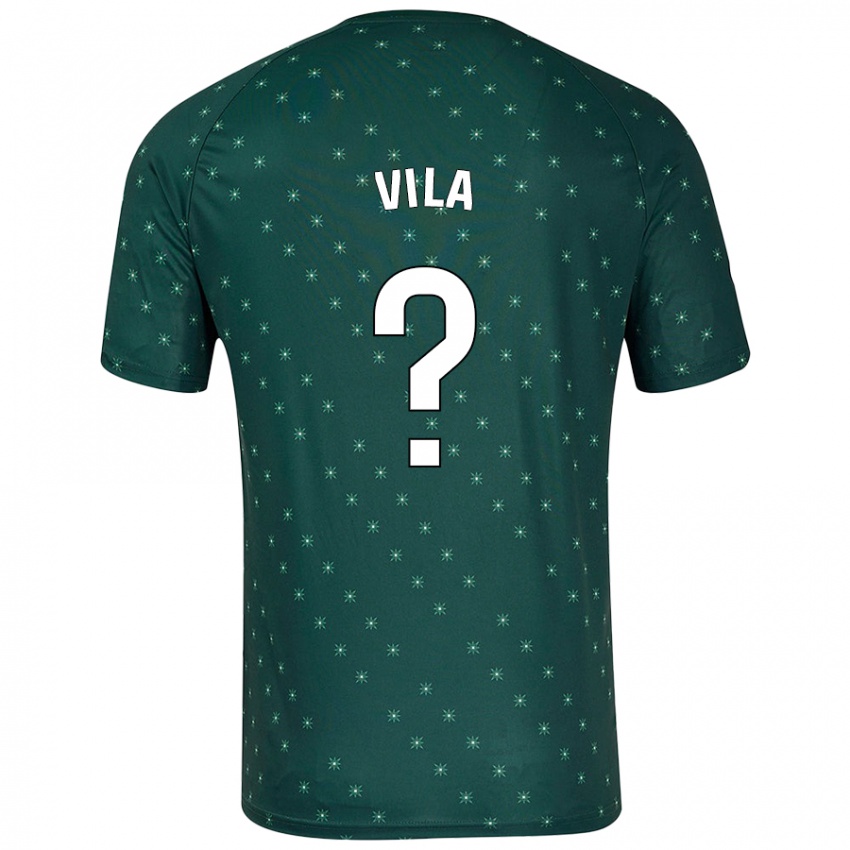 Niño Camiseta Nacho Vila #0 Verde Oscuro 2ª Equipación 2024/25 La Camisa Argentina