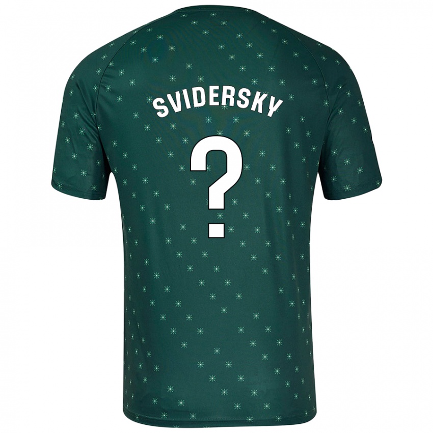 Niño Camiseta Martin Svidersky #0 Verde Oscuro 2ª Equipación 2024/25 La Camisa Argentina