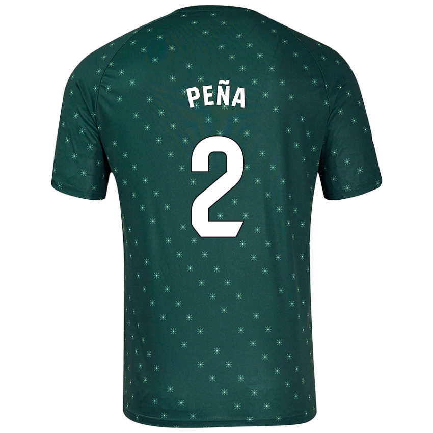 Niño Camiseta Miguel Peña #2 Verde Oscuro 2ª Equipación 2024/25 La Camisa Argentina