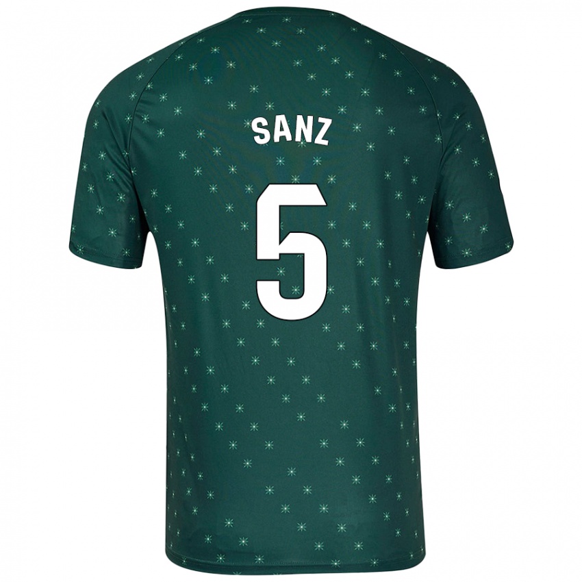 Niño Camiseta Paco Sanz #5 Verde Oscuro 2ª Equipación 2024/25 La Camisa Argentina