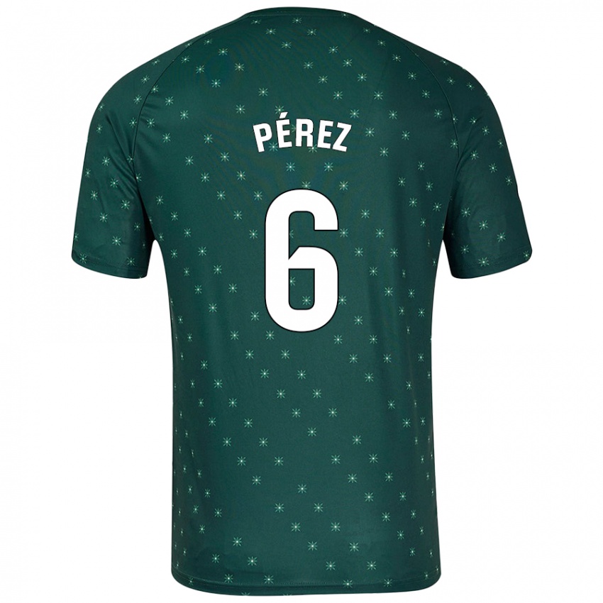 Niño Camiseta René Pérez #6 Verde Oscuro 2ª Equipación 2024/25 La Camisa Argentina