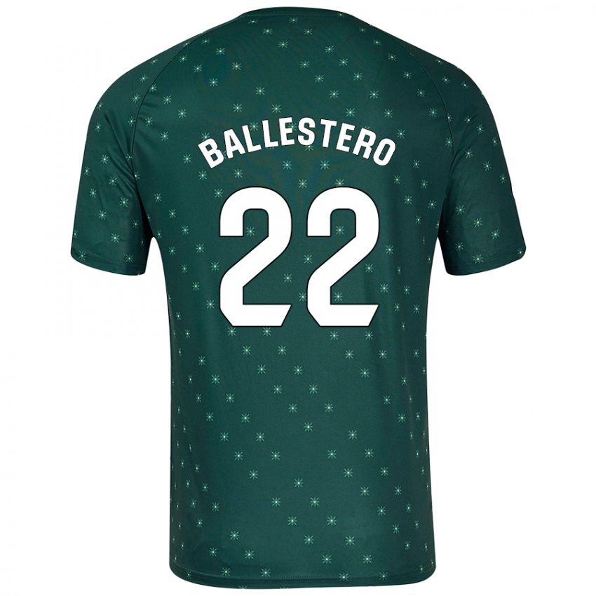 Niño Camiseta Carlos Ballestero #22 Verde Oscuro 2ª Equipación 2024/25 La Camisa Argentina