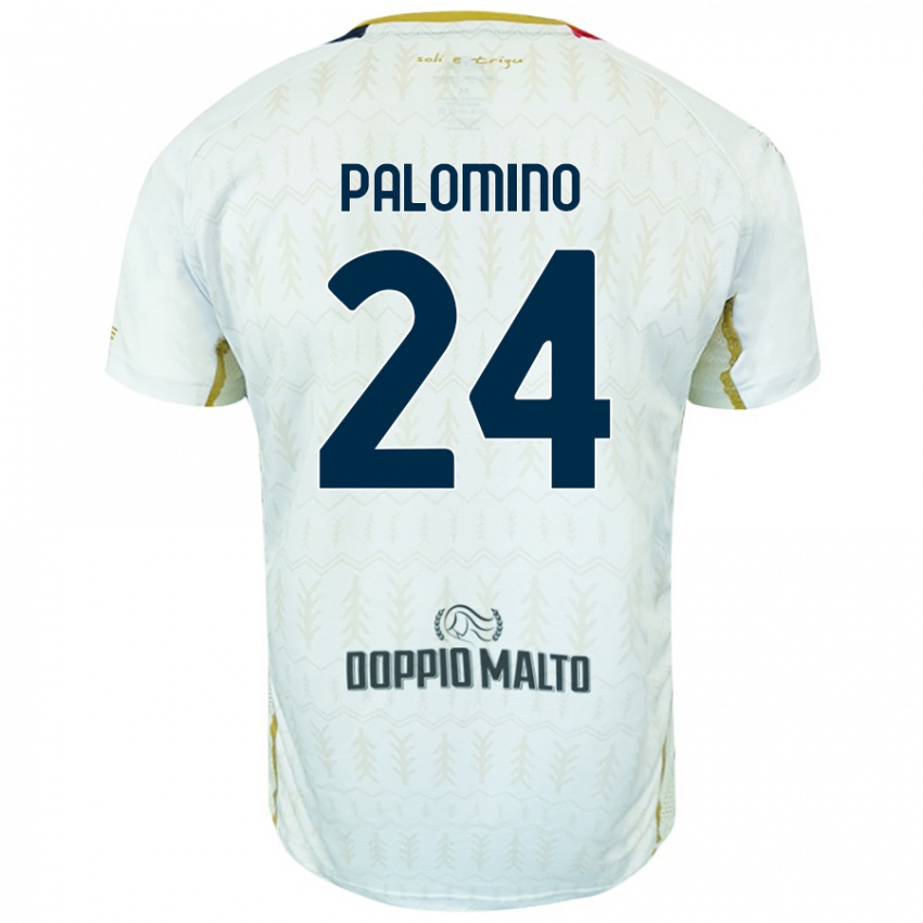 Niño Camiseta José Luis Palomino #24 Blanco 2ª Equipación 2024/25 La Camisa Argentina