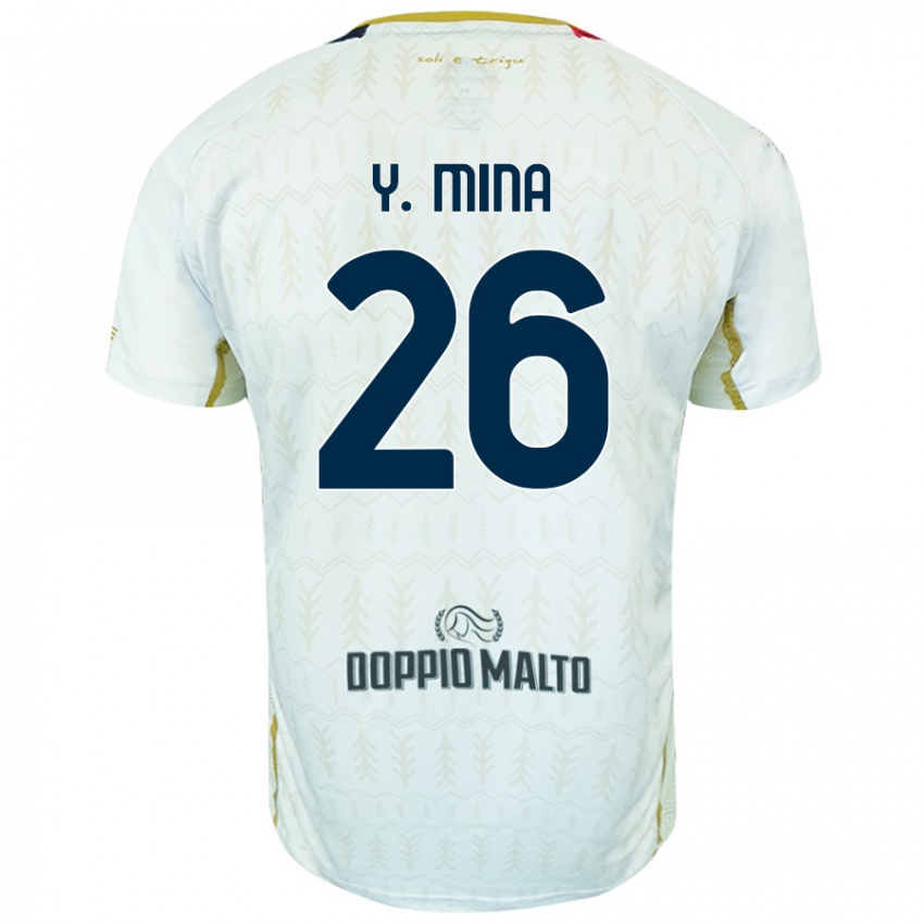 Niño Camiseta Yerry Mina #26 Blanco 2ª Equipación 2024/25 La Camisa Argentina