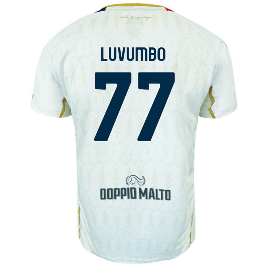 Niño Camiseta Zito Luvumbo #77 Blanco 2ª Equipación 2024/25 La Camisa Argentina