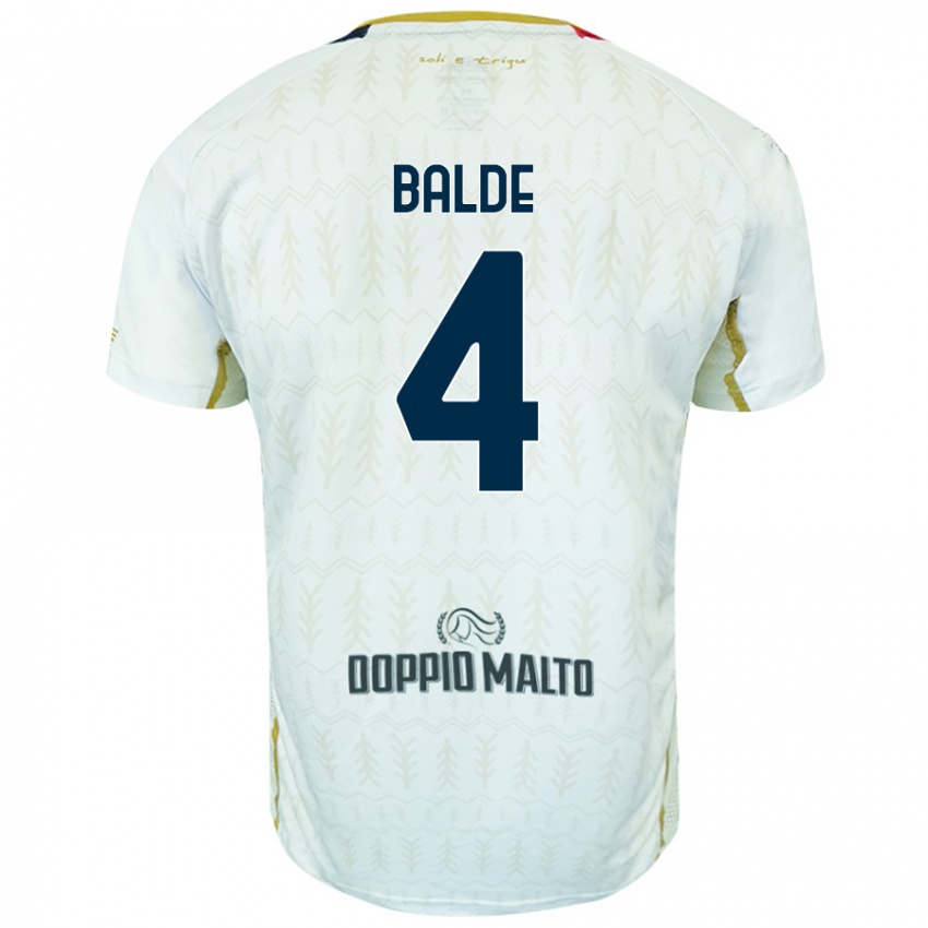 Niño Camiseta Mamadou Balde #4 Blanco 2ª Equipación 2024/25 La Camisa Argentina