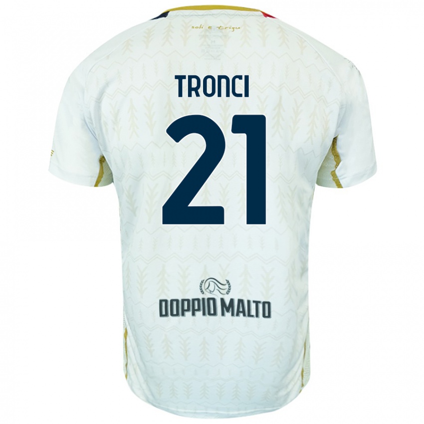 Niño Camiseta Luca Tronci #21 Blanco 2ª Equipación 2024/25 La Camisa Argentina