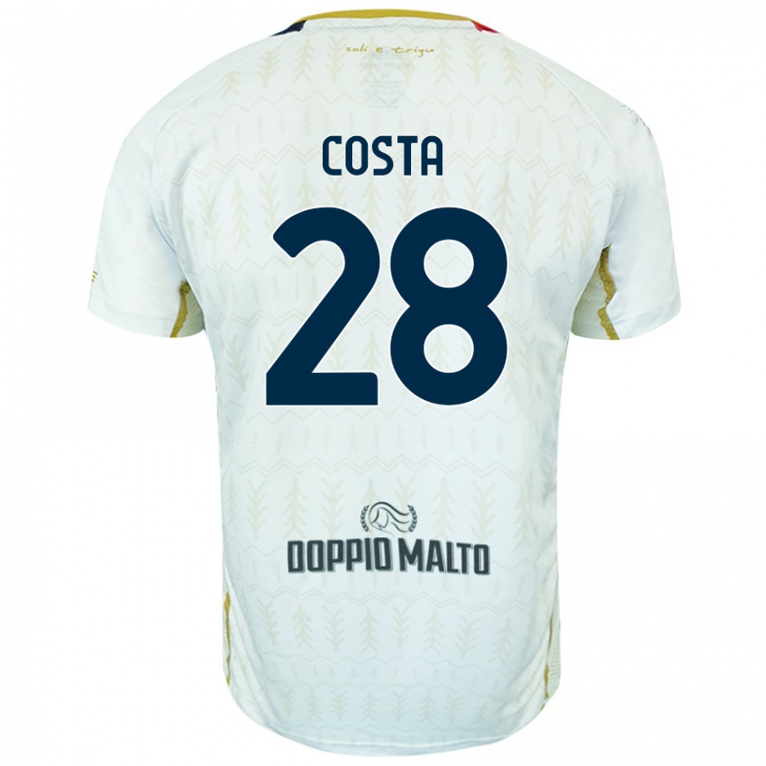 Niño Camiseta Luca Costa #28 Blanco 2ª Equipación 2024/25 La Camisa Argentina