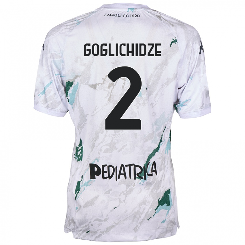 Niño Camiseta Saba Goglichidze #2 Gris 2ª Equipación 2024/25 La Camisa Argentina