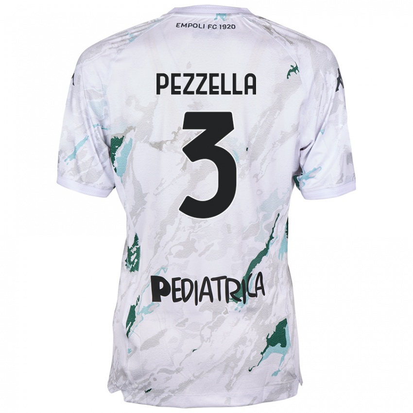 Niño Camiseta Giuseppe Pezzella #3 Gris 2ª Equipación 2024/25 La Camisa Argentina