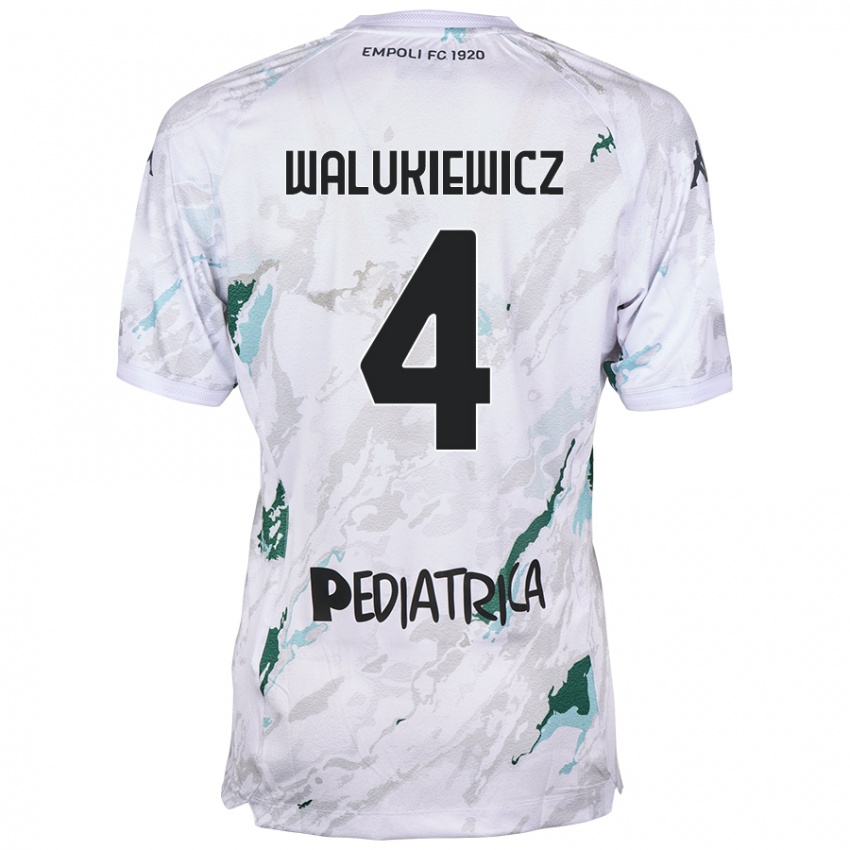 Niño Camiseta Sebastian Walukiewicz #4 Gris 2ª Equipación 2024/25 La Camisa Argentina