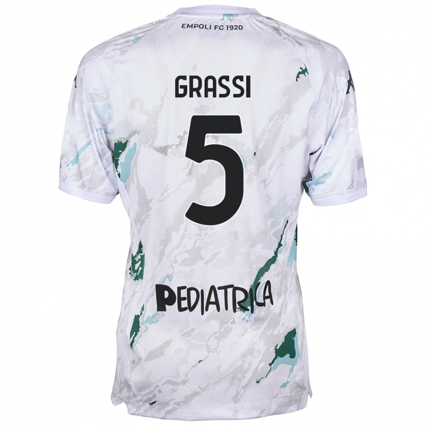 Niño Camiseta Alberto Grassi #5 Gris 2ª Equipación 2024/25 La Camisa Argentina