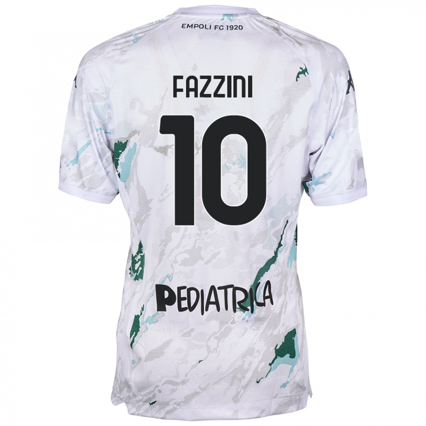 Niño Camiseta Jacopo Fazzini #10 Gris 2ª Equipación 2024/25 La Camisa Argentina