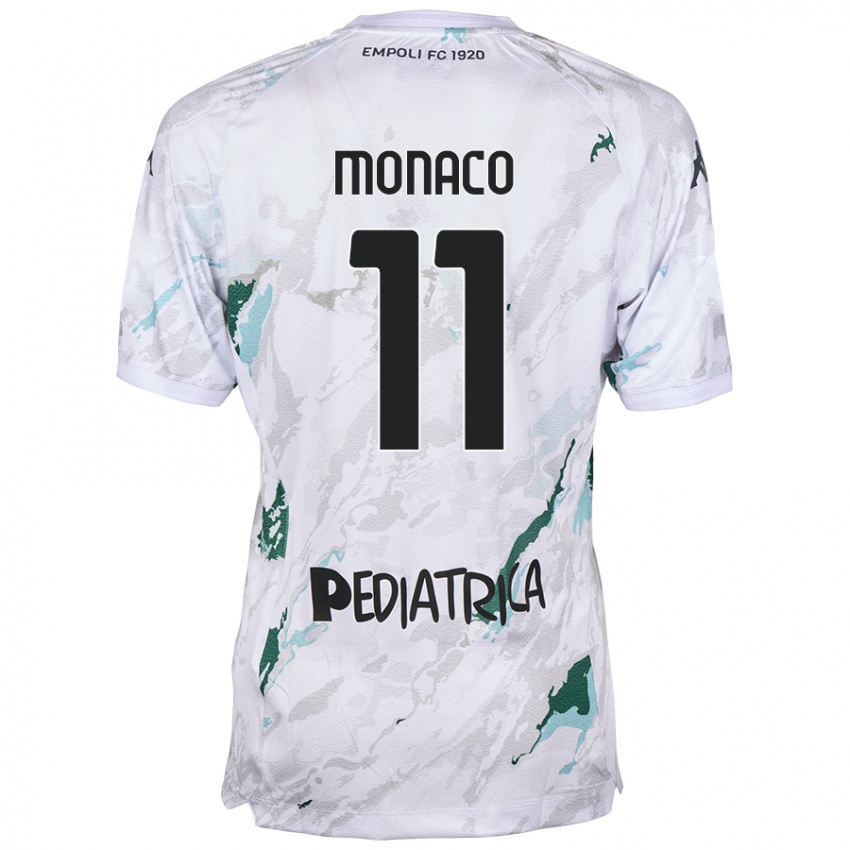 Niño Camiseta Salvatore Monaco #11 Gris 2ª Equipación 2024/25 La Camisa Argentina