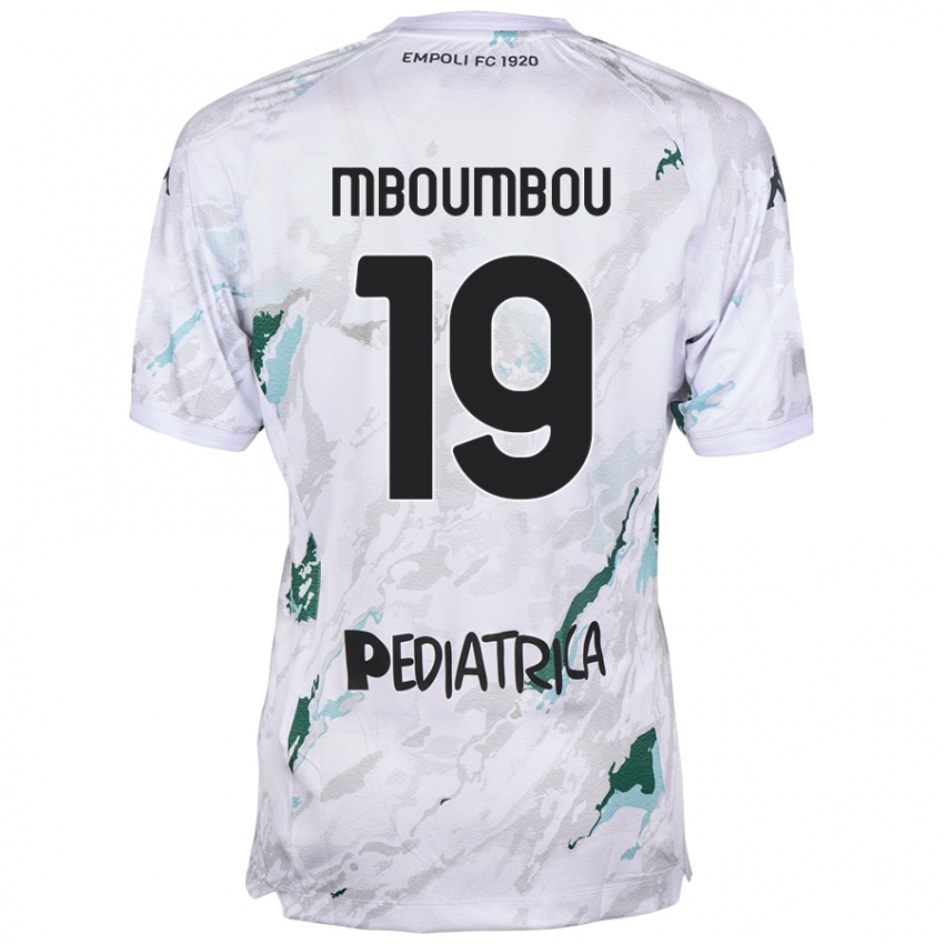 Niño Camiseta Arnaud Mboumbou #19 Gris 2ª Equipación 2024/25 La Camisa Argentina