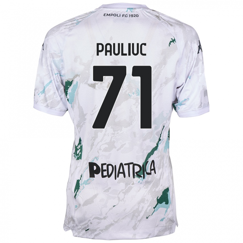 Niño Camiseta Nicolò Pauliuc #71 Gris 2ª Equipación 2024/25 La Camisa Argentina