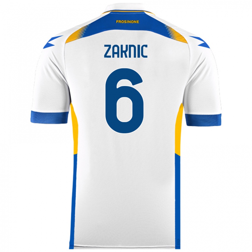 Niño Camiseta Lazar Zaknic #6 Blanco 2ª Equipación 2024/25 La Camisa Argentina