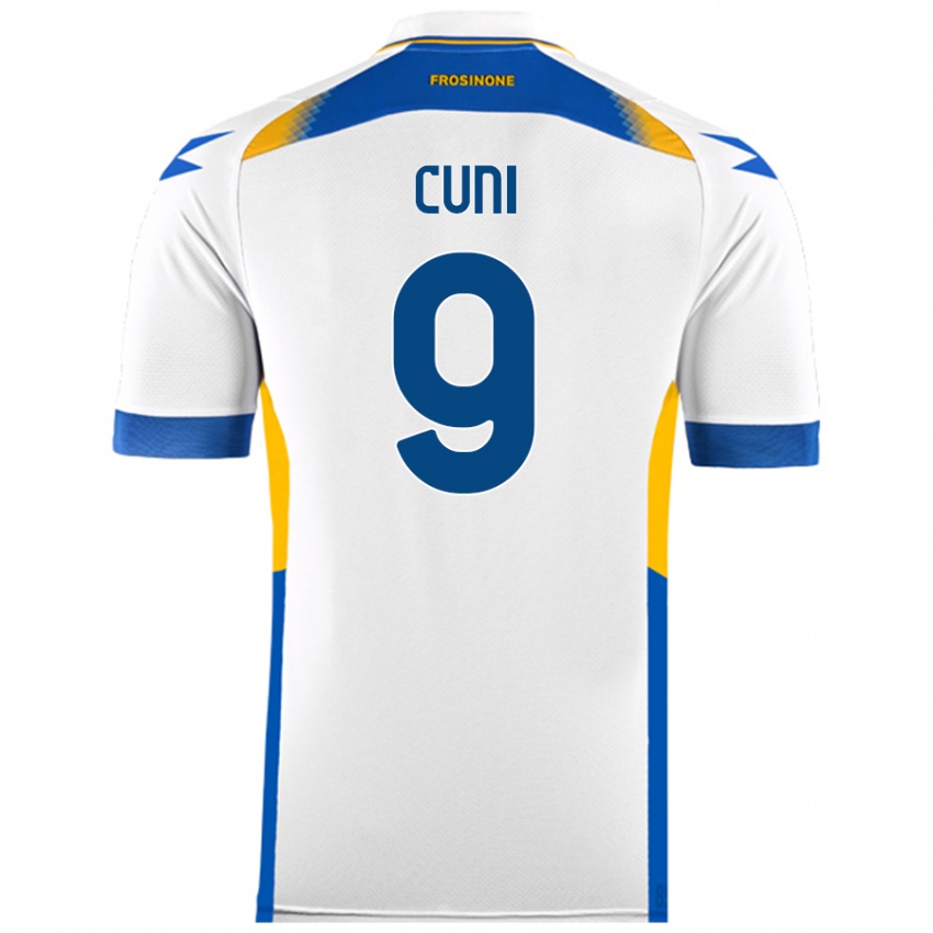 Niño Camiseta Marvin Cuni #9 Blanco 2ª Equipación 2024/25 La Camisa Argentina