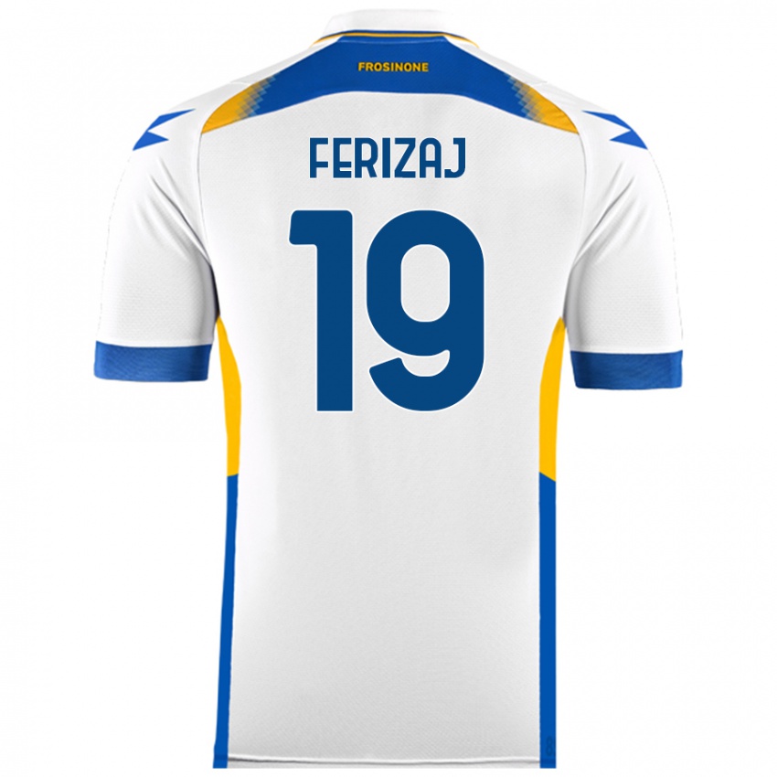 Niño Camiseta Justin Ferizaj #19 Blanco 2ª Equipación 2024/25 La Camisa Argentina